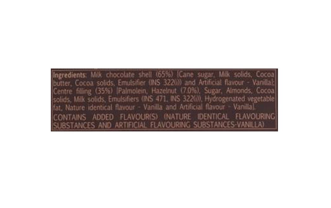 Fabelle Hazelnut Mousse, Centre Filled Bar   Box  127 grams